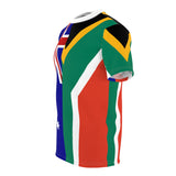 South African Flag and Australian Flag half and half Unisex T-shirt