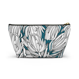 South African Protea Make up bag, Pencil Case Accessory Pouch w T-bottom