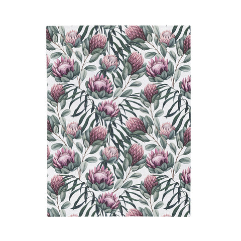 Protea South Africa Velveteen Plush Blanket