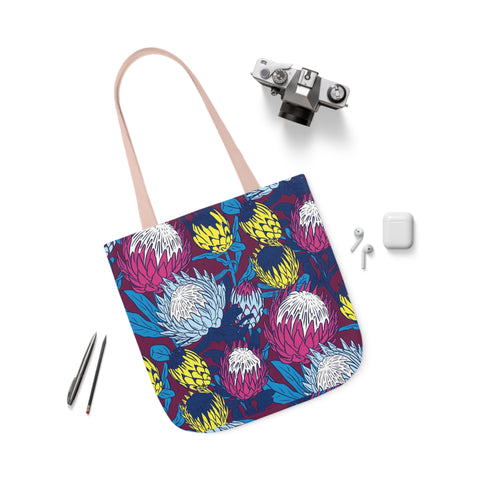 South African Protea Polyester Canvas Tote Bag