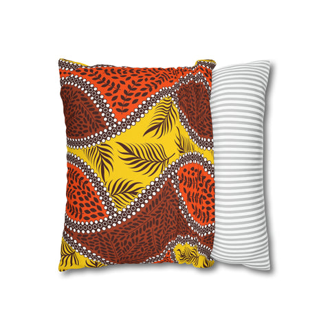 African Leaves and colours Pillowcase Cover only - no filling is included