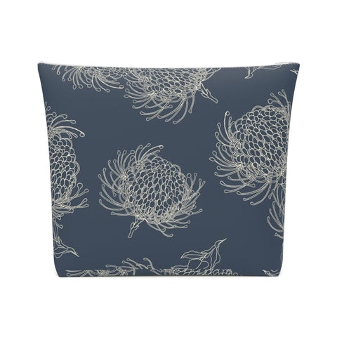 South African Protea print Cotton Cosmetic Bag