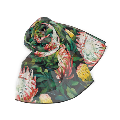 South African Protea Poly Scarf