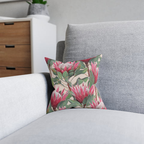 South African Protea Square Pillow