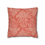 South African Protea Spun Polyester Pillowcase - Shipped from UK/USA/AUS