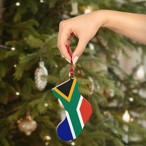 Wooden Ornaments South African Flag