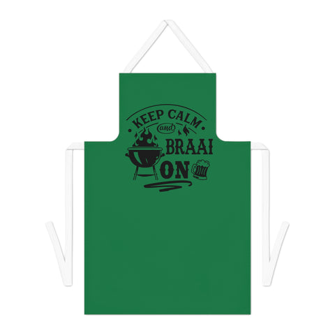 Keep Calm and Braai On  Dad's Braai apron South African Cotton Apron