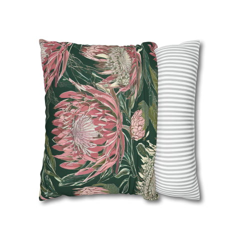 South African Protea Spun Polyester Pillowcase -Pillow not included