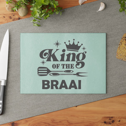 Glass Cutting Board South African King of the Braai