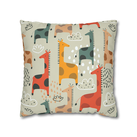 Kids nursery African Safari animals Giraffe Pillowcase Cover only - no filling is included