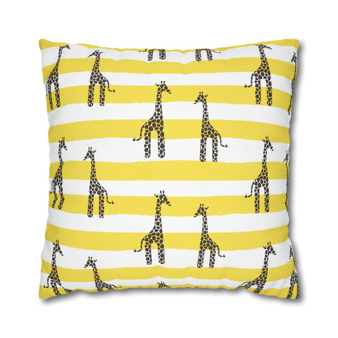 African Giraffe stripe yellow Pillowcase Cover only - no filling is included