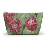 South African Protea Make up bag, Pencil Case Accessory Pouch w T-bottom