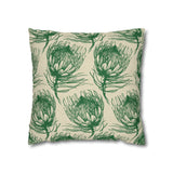 South African Protea Spun Polyester Pillowcase - Shipped from UK/USA/AUS