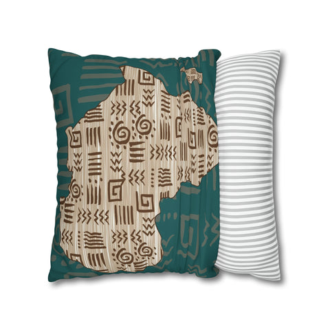 Africa Map Pillowcase Cover only - no filling is included