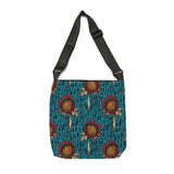 South African  Protea Tote bag African print design Protea Adjustable