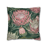 South African Protea Spun Polyester Pillowcase -Pillow not included