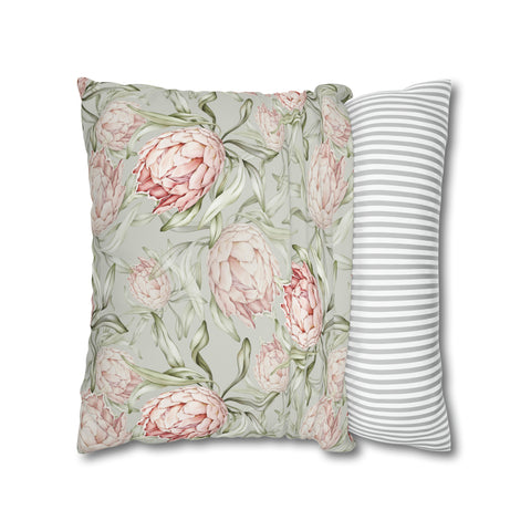 South African Protea Spun Polyester Pillowcase- Shipped from UK/USA/AUS