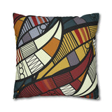 African abstract warm colours Pillowcase Cover only - no filling is included