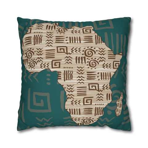 Africa Map Pillowcase Cover only - no filling is included