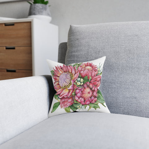 South African Protea Square Pillow