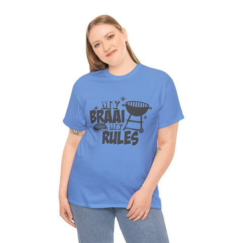 South African My Braai My Rules Unisex Heavy Cotton T-shirt