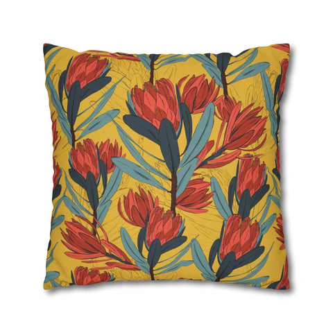 South African Protea Spun Polyester Pillowcase