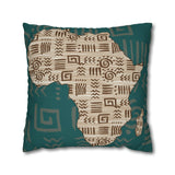 Africa Map Pillowcase Cover only - no filling is included