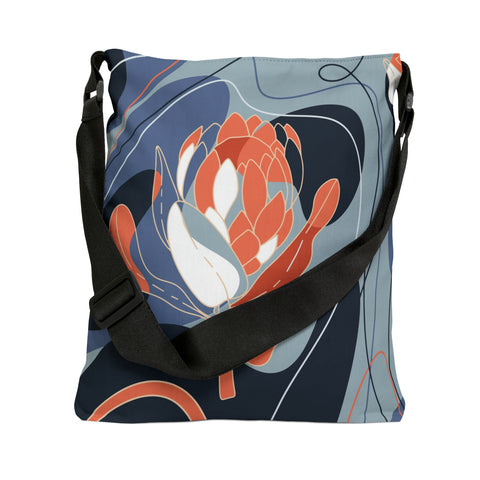 South African  Protea Tote bag African print design Protea Adjustable