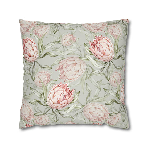 South African Protea Spun Polyester Pillowcase- Shipped from UK/USA/AUS