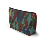 South African Ethnic Print Make up bag, Pencil Case Accessory Pouch w T-bottom