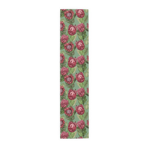 South Arican Protea Table Runner (Cotton, Poly) Protea