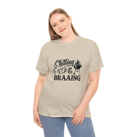 South African Chilling and Braaing Shirt,  Afrikaans / Braai Unisex Heavy Cotton Tee