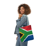 South African Flag Polyester Canvas Tote Bag