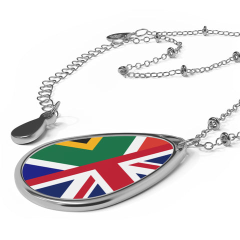 South Africa UK flag Necklace with Pendant