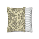 South African Protea Spun Polyester Pillowcase- Shipped from UK/USA/AUS