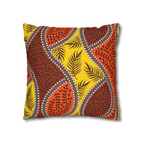 African Leaves and colours Pillowcase Cover only - no filling is included