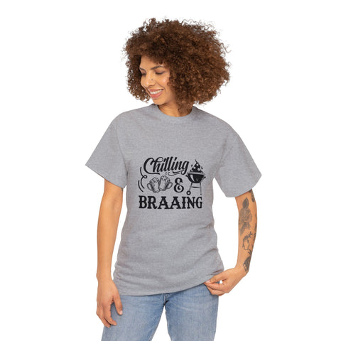 South African Chilling and Braaing Shirt,  Afrikaans / Braai Unisex Heavy Cotton Tee