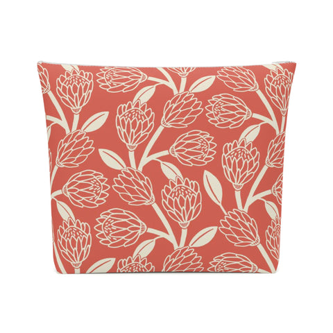 South African Protea Cotton Cosmetic Bag