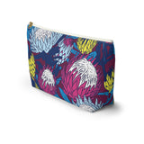 South African Protea Make up bag, Pencil Case Accessory Pouch w T-bottom