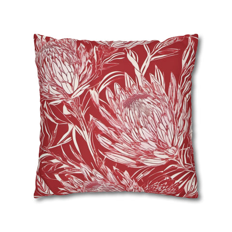 South African Protea Spun Polyester Pillowcase -Pillow not included