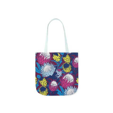 South African Protea Polyester Canvas Tote Bag