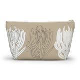 South African Protea Make up bag, Pencil Case Accessory Pouch w T-bottom