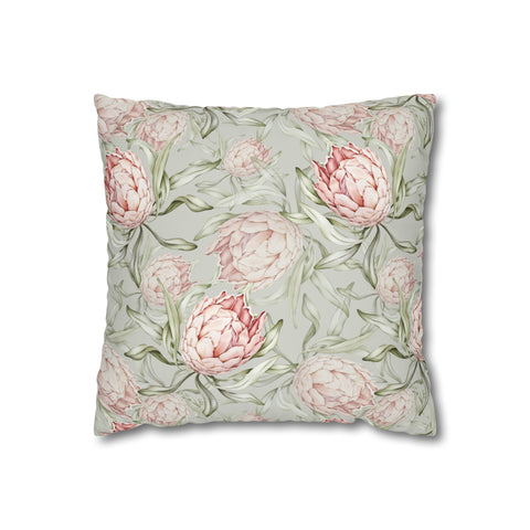 South African Protea Spun Polyester Pillowcase- Shipped from UK/USA/AUS