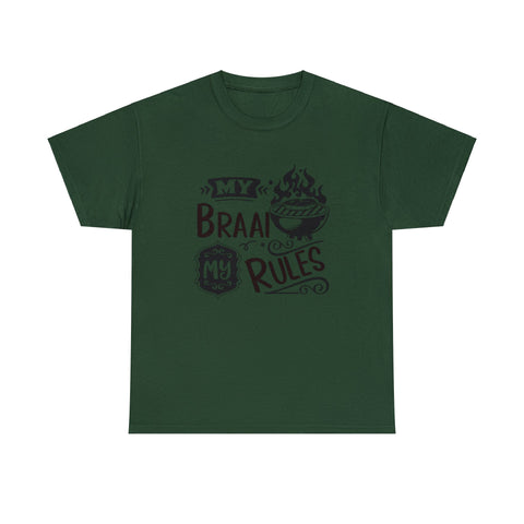 South African My Braai My Rules shirt,  Afrikaans / Braai Unisex Heavy Cotton Tee