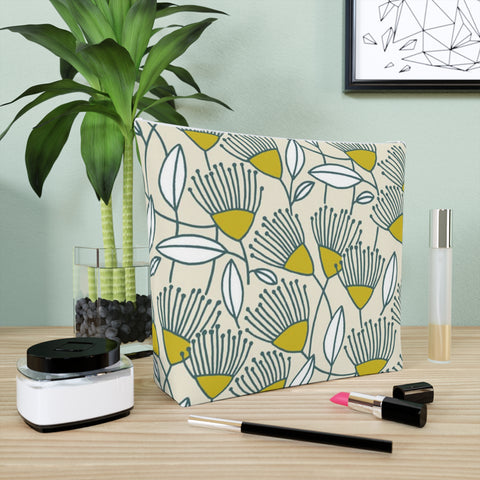 South African Protea Cotton Cosmetic Bag