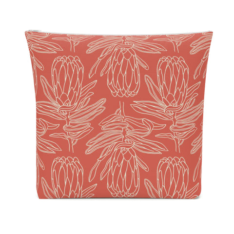 South African Protea Cotton Cosmetic Bag