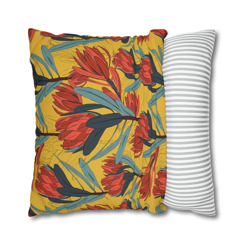 South African Protea Spun Polyester Pillowcase