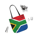 South African Flag Polyester Canvas Tote Bag