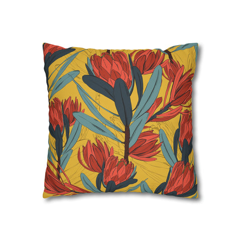 South African Protea Pillowcase Cover only - no filling is included