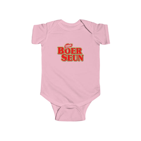 South African Afrikaans Boer Seun Baby Unisex Infant Fine Jersey Bodysuit - Shipped from the UK